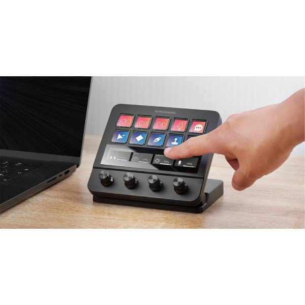 Stream Deck Mars Gaming MSD-PRO/ 10 Teclas LCD + 4 Diales Personalizables/ Negro