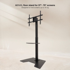 Soporte de Suelo Rotatorio/Ajustable TooQ FS2284M-B para TV de 37-70'/ hasta 70kg
