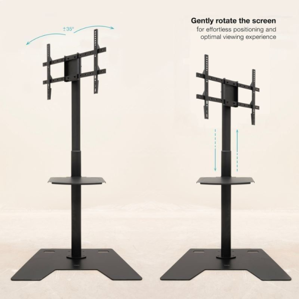 Soporte de Suelo Rotatorio/Ajustable TooQ FS2284M-B para TV de 37-70'/ hasta 70kg