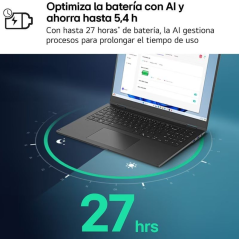 Portátil LG Gram 15Z80T-G.AU88B Ryzen AI 7-350/ 32GB/ 1TB SSD/ 15.6'/ Win11