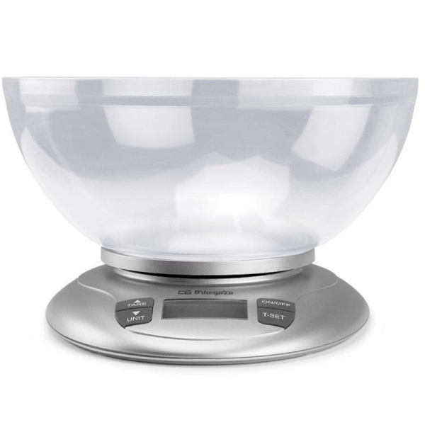 Báscula de Cocina Electrónica Orbegozo PC 2017 A/ hasta 3.5kg/ Plata