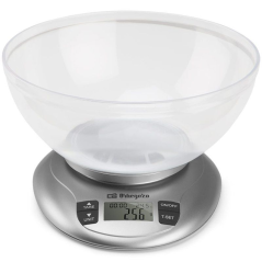 Báscula de Cocina Electrónica Orbegozo PC 2017 A/ hasta 3.5kg/ Plata