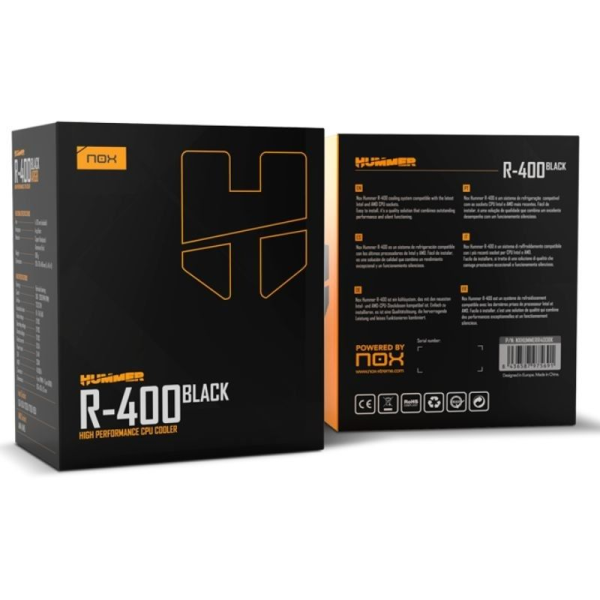 Ventilador con Disipador Nox Hummer R-400/ 12cm