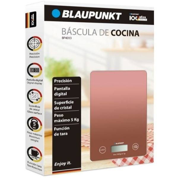 Báscula de Cocina Electrónica Blaupunkt BP4013/ hasta 5kg/ Apricot