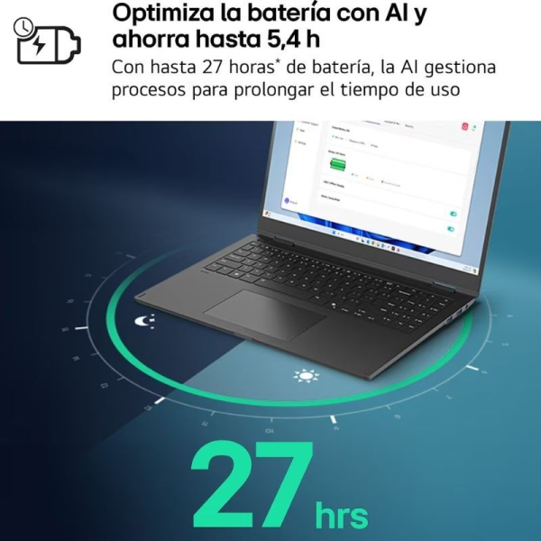 Portátil LG Gram 15ZD80T-G.AX55B Ryzen AI 5-340/ 16GB/ 512GB SSD/ 15.6'/ Sin Sistema Operativo