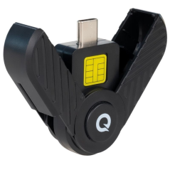 Lector de DNI y Tarjetas TooQ TQR-3011B/ USB Tipo-C/ Negro