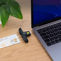 Lector de DNI y Tarjetas TooQ TQR-3011B/ USB Tipo-C/ Negro