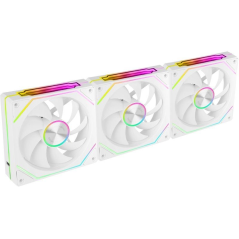 Pack 3 Ventiladores Mars Gaming MF-LINKFINITYKIT2/ 12cm/ ARGB/ Blanco