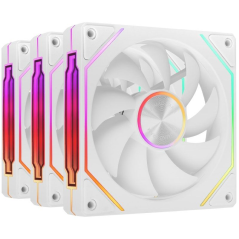 Pack 3 Ventiladores Mars Gaming MF-LINKFINITYKIT2/ 12cm/ ARGB/ Blanco