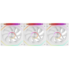 Pack 3 Ventiladores Mars Gaming MF-LINKFINITYKIT2/ 12cm/ ARGB/ Blanco