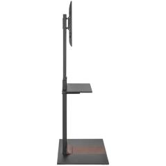 Soporte de Suelo Inclinable/ Giratorio con Bandeja DVD Aisens FT86TSE-401 para TV de 37-86'/ hasta 50kg
