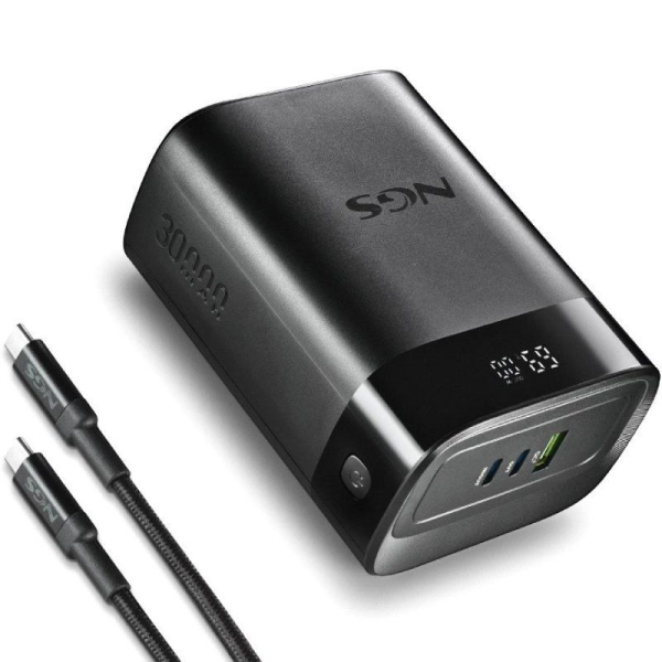 Powerbank 30000mAh NGS TWIX30/ 140W/ Compatible con Portátiles/ Negra