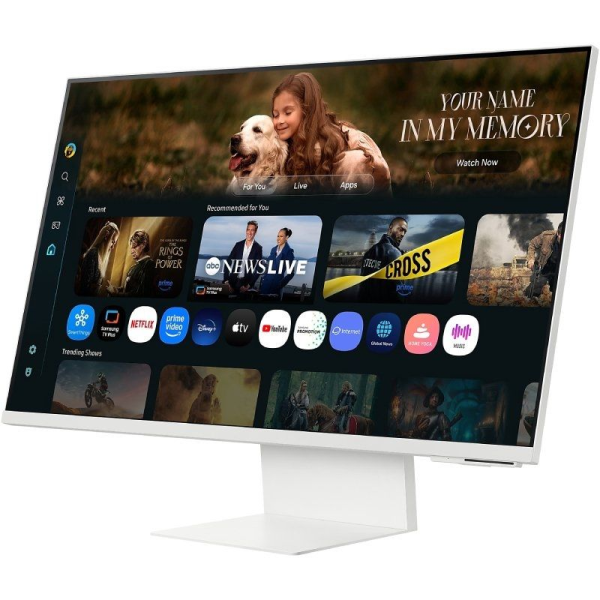 Smart Monitor Samsung M8 M80F S32FM801UU 32'/ 4K/ Multimedia/ Regulable en altura/ Smart TV/ Webcam/ Blanco
