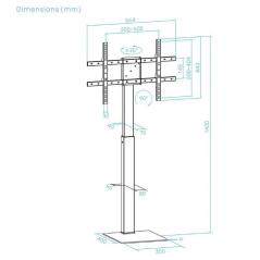 Soporte de Suelo Giratorio/Rotable TooQ FS2286M-B para TV 37-70'/ hasta 40kg