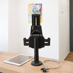 Soporte de Mesa/Pared para Smartphone/Tablet TooQ TQTDS0812/ Antirrobo/ Negro