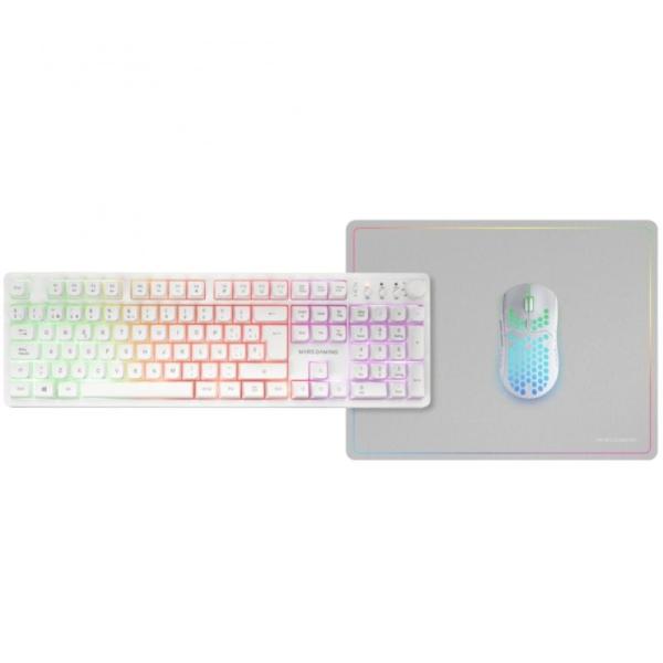 Pack Gaming Mars Gaming MCPWX/ Teclado Inalámbrico + Ratón Inalámbrico + Alfombrilla