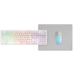 Pack Gaming Mars Gaming MCPWX/ Teclado Inalámbrico + Ratón Inalámbrico + Alfombrilla