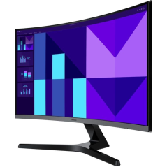 Monitor Profesional Curvo Samsung Essential Monitor S3 S39GD S27D396GAU 27'/ Full HD/ Multimedia/ Negro y Plata
