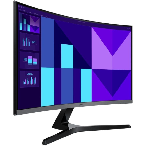 Monitor Profesional Curvo Samsung Essential Monitor S3 S39GD S27D396GAU 27'/ Full HD/ Multimedia/ Negro y Plata
