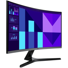 Monitor Profesional Curvo Samsung Essential Monitor S3 S39GD S27D396GAU 27'/ Full HD/ Multimedia/ Negro y Plata