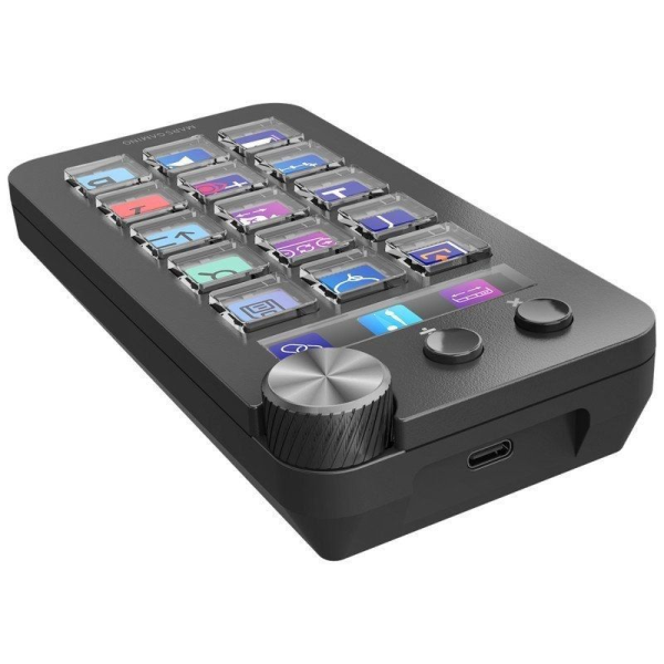Control Deck Mars Gaming MSD-NEO/ 15 Teclas LCD/ 1 Rueda/ 2 Botones/ Negro