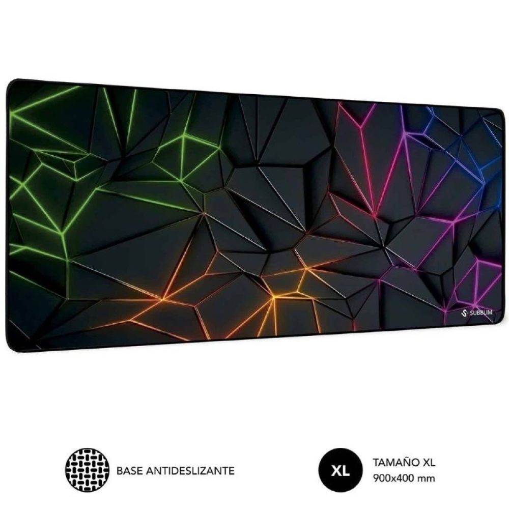 Alfombrilla Subblim Neon Obsidian XL/ 900 x 400 x 3 mm Alfombrilla Subblim Neon Obsidian XL/ 900 x 400 x 3 mm