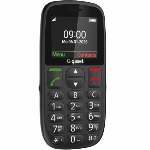 Teléfono Móvil Gigaset GL395 para Personas Mayores/ Negro