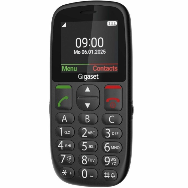 Teléfono Móvil Gigaset GL395 para Personas Mayores/ Negro