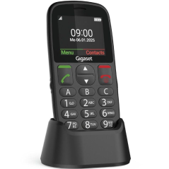 Teléfono Móvil Gigaset GL395 para Personas Mayores/ Negro
