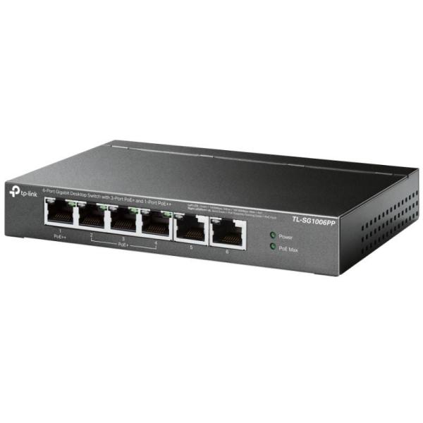Switch TP-Link TL-SG1006PP 6 Puertos/ RJ-45 10/100/1000/ PoE++