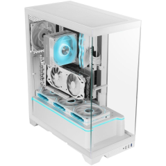 Caja Gaming Semitorre Mars Gaming MC-PRISMA/ Blanca
