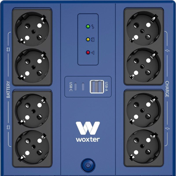 SAI Línea Interactiva Woxter Multibase UPS 800 VA/ 800VA-480W/ 8 Salidas/ Formato Torre