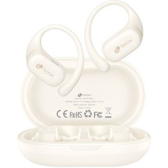 Auriculares Deportivos Bluetooth Leotec Open Air Zenith Sport con estuche de carga/ Autonomía 6.5h/ Beige