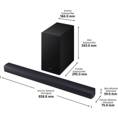 Barra de Sonido con Bluetooth Samsung B450F Serie B 2.1 2025/ 2.1