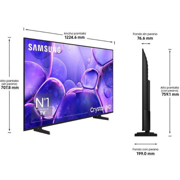 Televisor Samsung LED Crystal UHD TU50U8005FU 55'/ Ultra HD 4K/ Smart TV/ WiFi