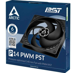 Ventilador Arctic P14 PWM PST/ 14cm/ Negro