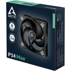 Ventilador Arctic P14 Max/ 14cm/ Negro