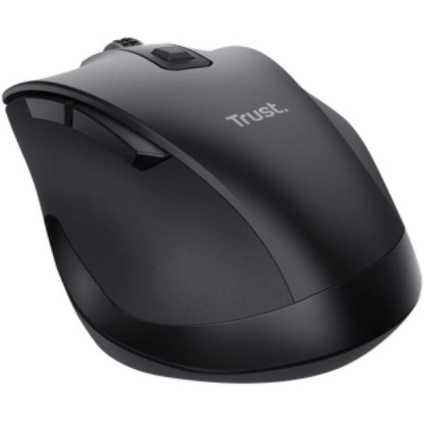 Ratón Ergonómico Inalámbrico Trust Fyda Multidispositivo/ Batería recargable/ Hasta 2400 DPI