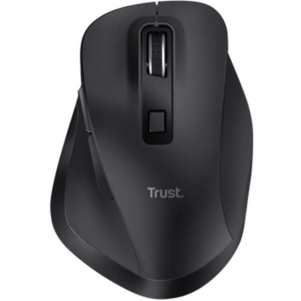 Ratón Ergonómico Inalámbrico Trust Fyda Multidispositivo/ Batería recargable/ Hasta 2400 DPI
