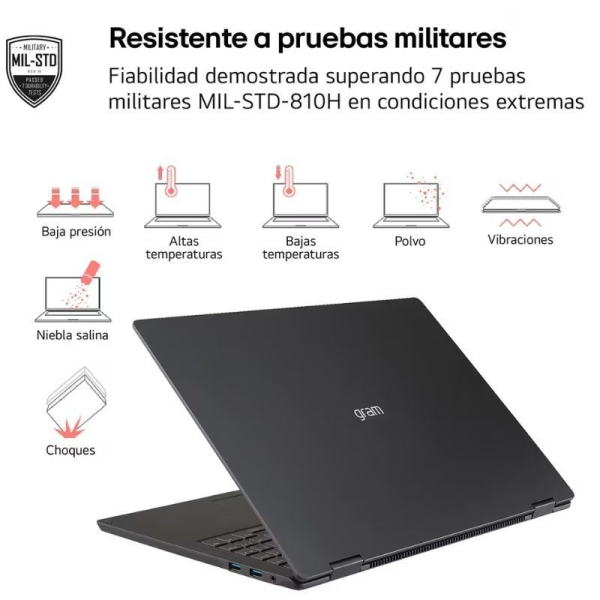 Portátil LG Gram 14Z90T-G.AD8BB Intel Core Ultra 7-255H/ 32GB/ 2TB SSD/ 14'/ Win11