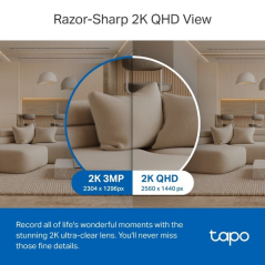Cámara de Videovigilancia TP-Link Tapo TC72/ 360º/ Visión Nocturna/ Control desde APP