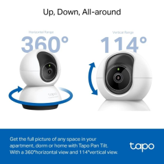 Cámara de Videovigilancia TP-Link Tapo TC72/ 360º/ Visión Nocturna/ Control desde APP