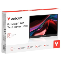 Monitor Portátil Táctil Verbatim Touch Light 14'/ Full HD/ Multimedia/ Negro