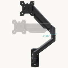 Soporte de Pared para Monitor TooQ LP1334TNR-B/ Giratorio/ Inclinable/ Rotatorio/ hasta 10kg