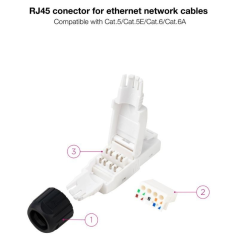 Conector RJ45 UTP Nanocable 10.21.0601/ Cat.6A/ Auto Crimpable/ 10 uds