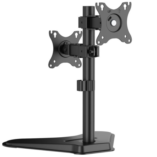 Soporte de Mesa para 2 Monitores Aisens DT32TR-409/ Giratorio/ Inclinable/ hasta 8kg