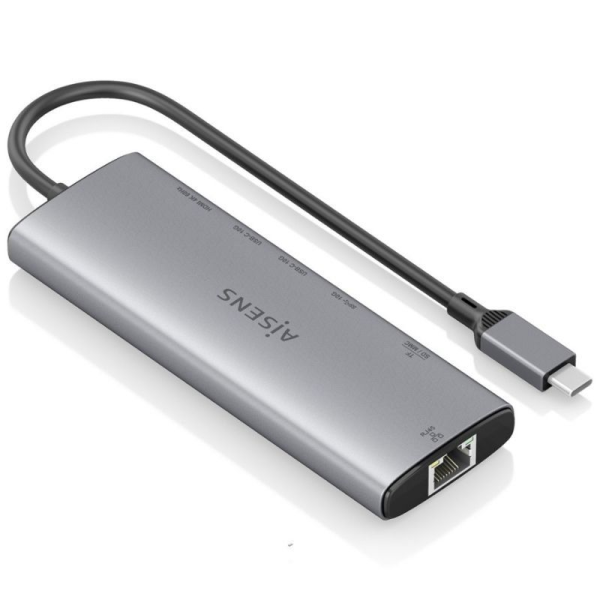 Docking USB Tipo-C Aisens ASUC-7P032-GR/ 1xHDMI/ 1xUSB/ 2xUSB Tipo-C/ 1xRJ45/ 1xLector Tarjetas/ Gris