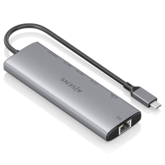 Docking USB Tipo-C Aisens ASUC-8P033-GR/ 1xHDMI/ 1xUSB/ 2xUSB Tipo-C/ 1xRJ45/ 1xLector Tarjetas/ 1xUSB Tipo-C PD/ Gris