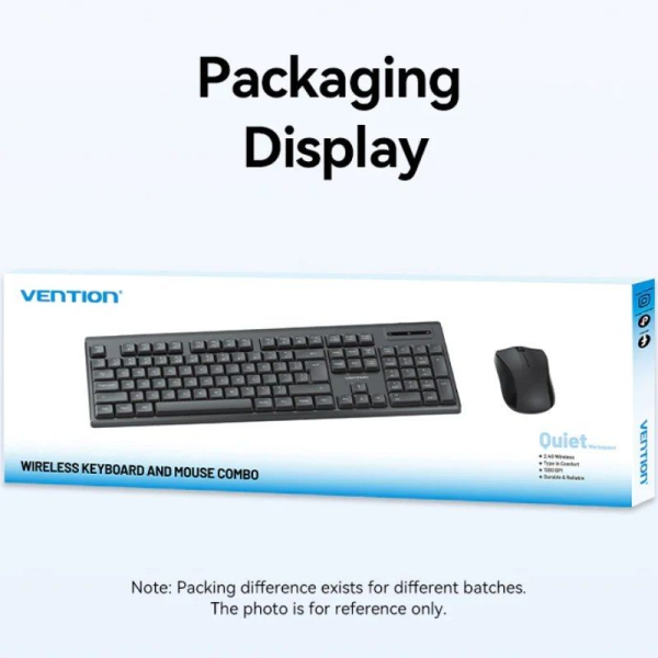 Teclado y Ratón Inalámbricos Vention Combo KTZB0-ES