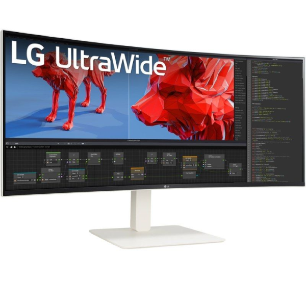 Monitor Profesional Ultrapanorámico Curvo LG 38BR85QC-W 38'/ WQHD+/ Multimedia/ Regulable en Altura/ Blanco